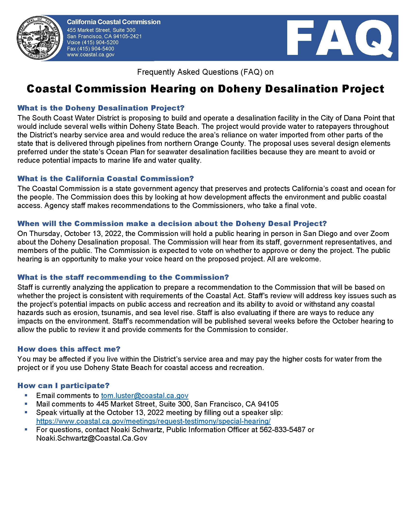 Doheny Desalination Project